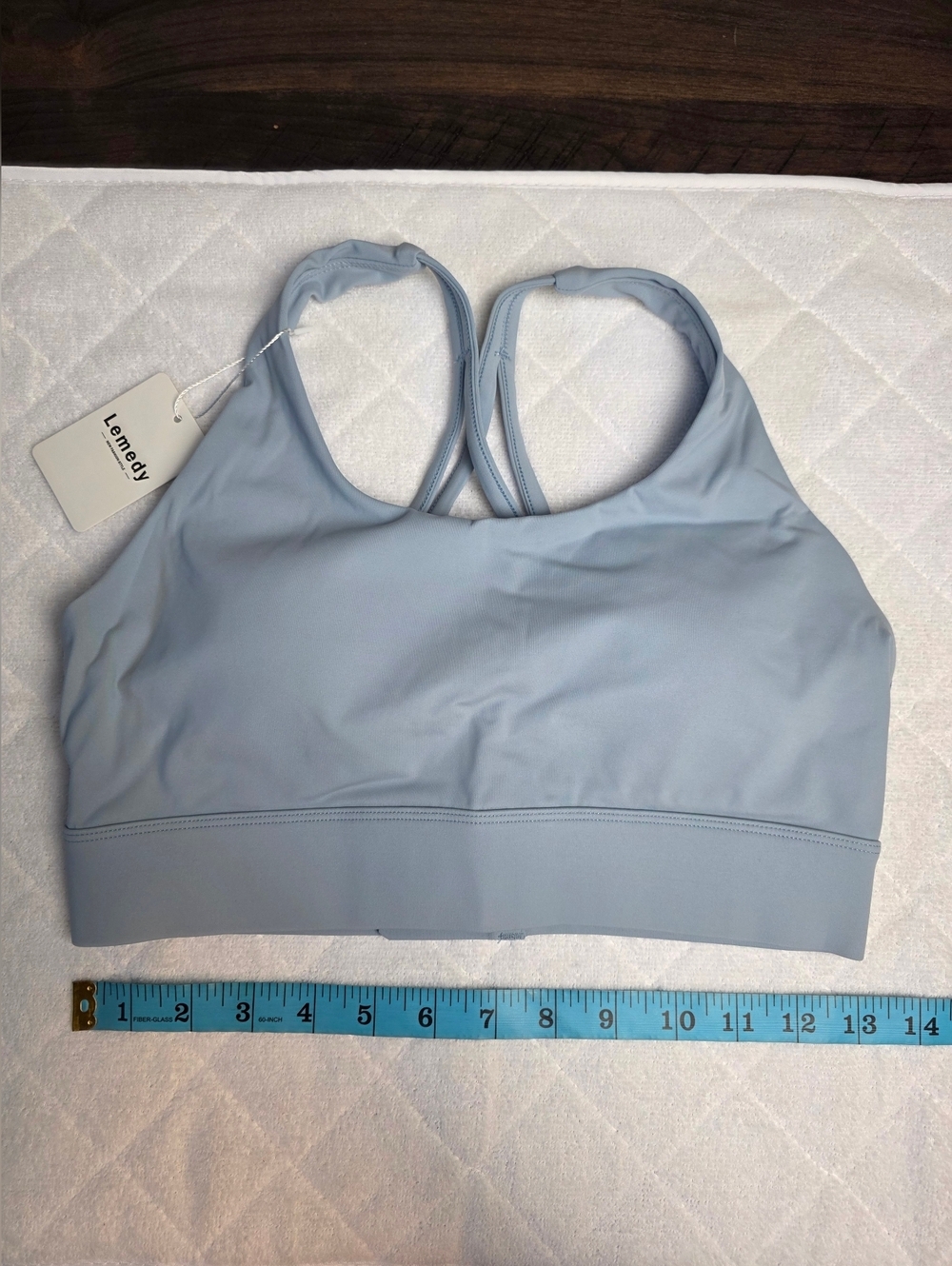 Lemedy Slate Blue High-Impact Strappy Back Sports Bra - Size 8 (L) - NWT - Picture 6 of 11